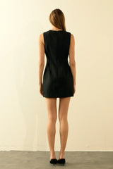 Classic Buttoned Mini Dress