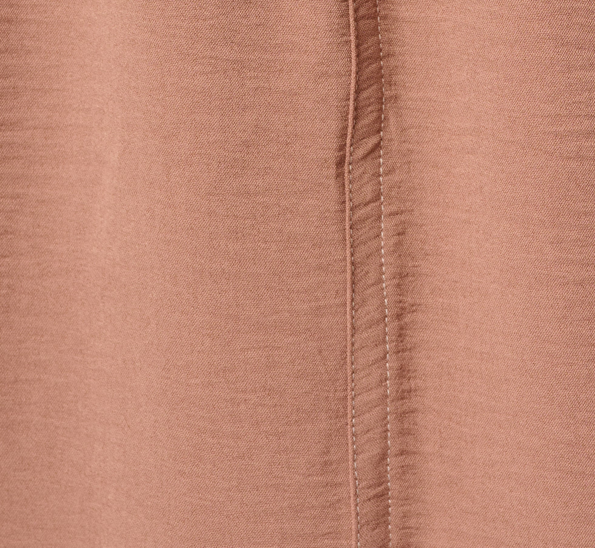 Airflow Topstitch A Line Midi Skirt In Chocolate Malt Cream