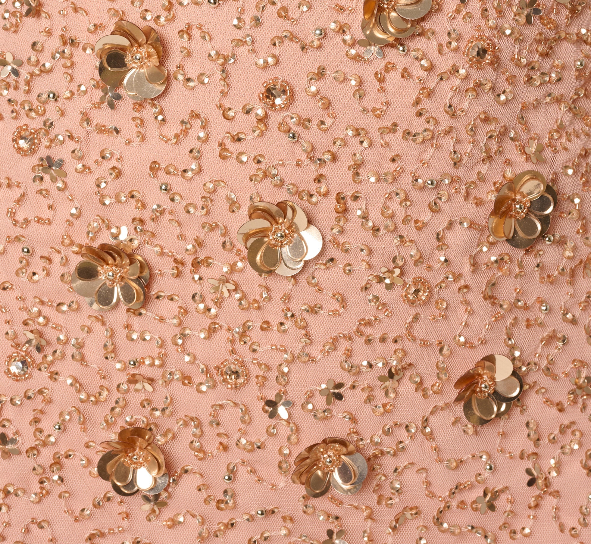Beaded Cocktail Dress In Apricot Ice