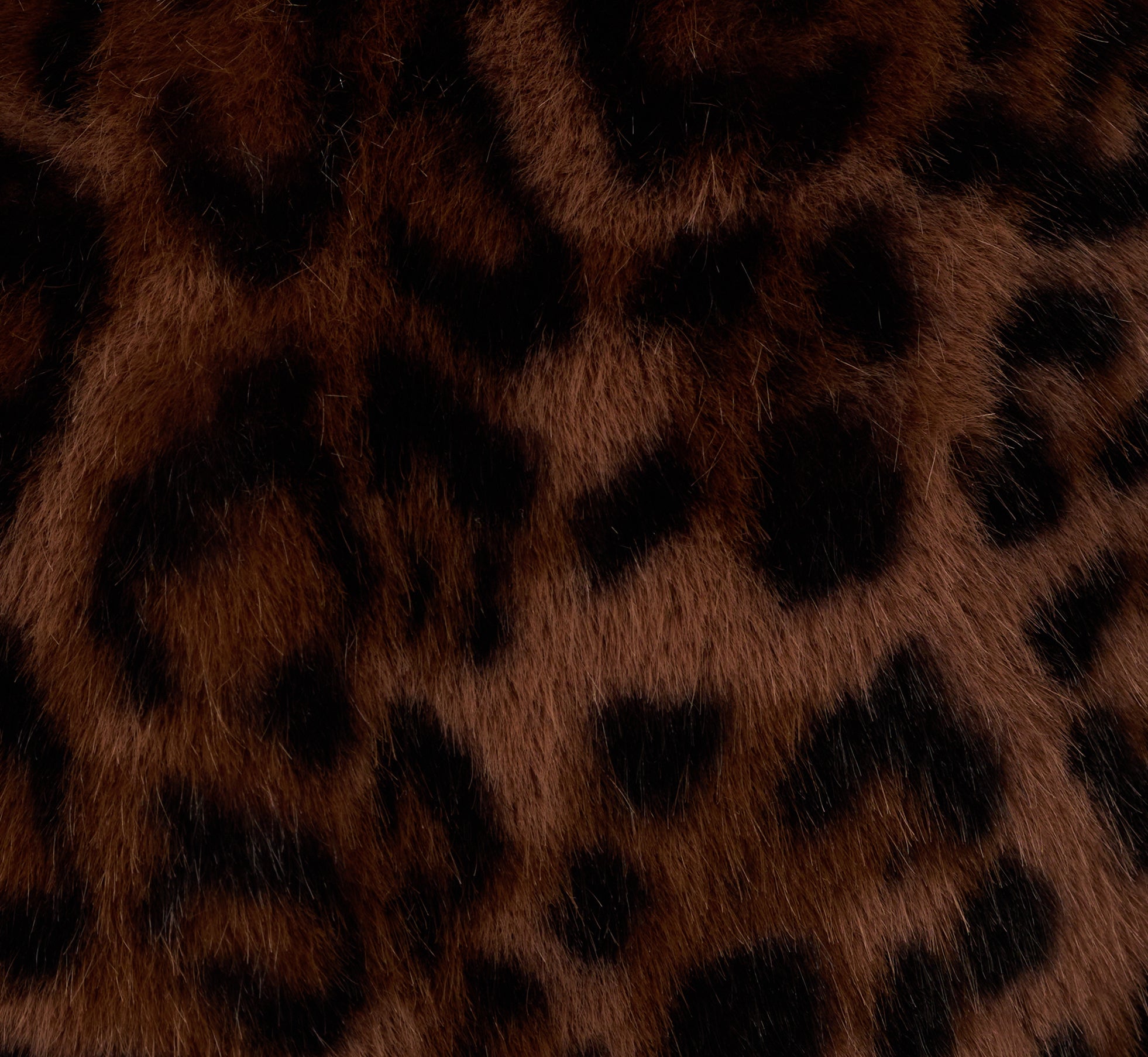 Animal Print Faux Fur Bolero Shrug In Brown Black