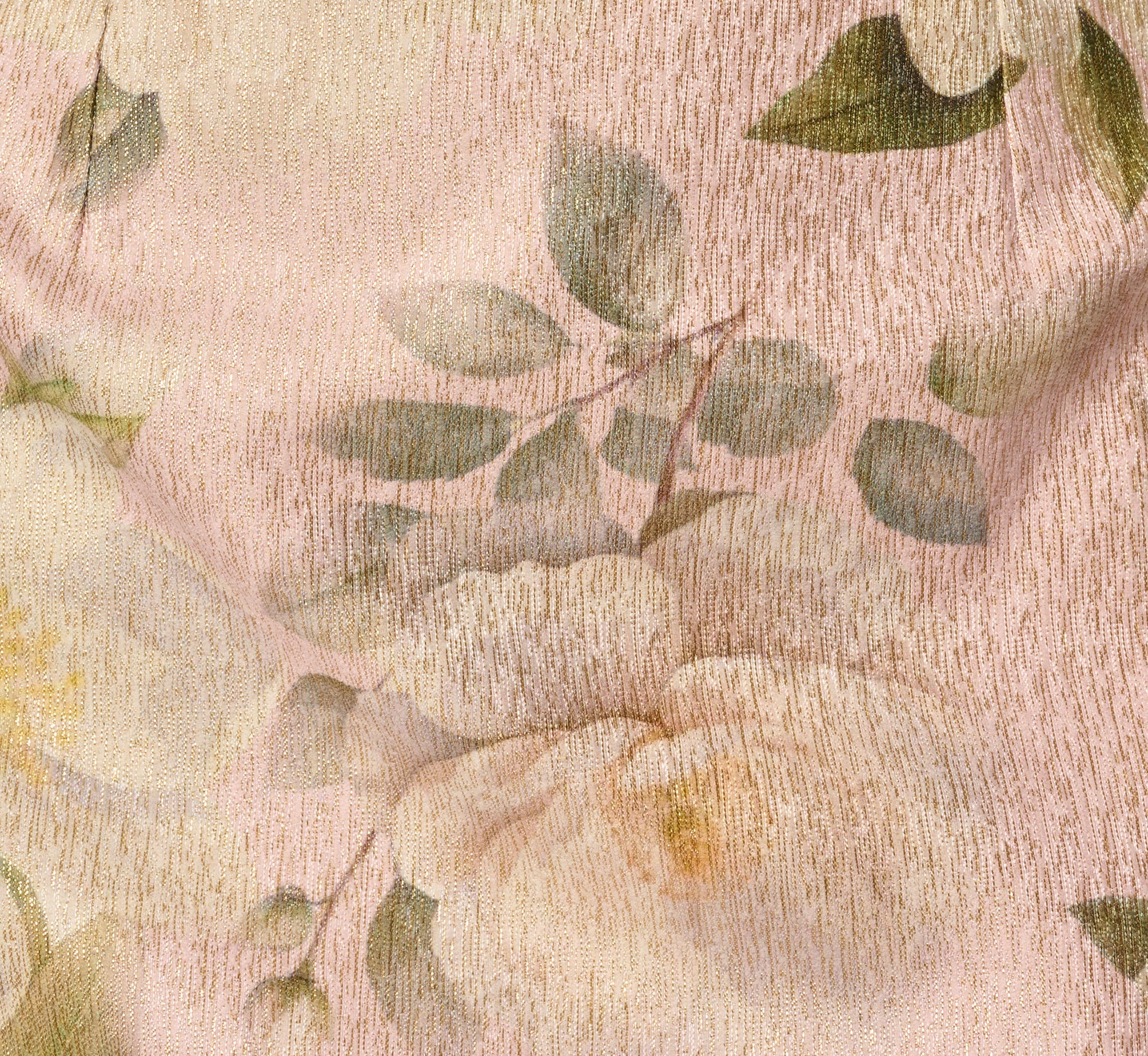 Beaded Square Neck Floral Jacquard Gown In Blush Multi